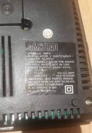 Amstrad-MP2_PSU-label