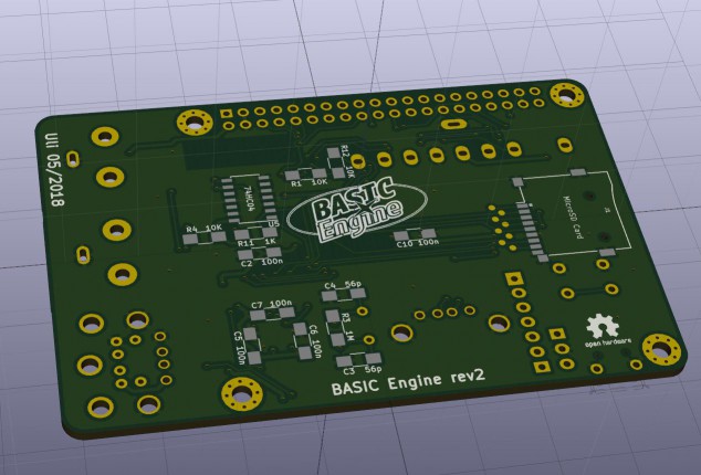 BasicEngine PCB - bottom BasicEngine PCB - bottom