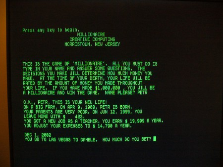 Millionaire in Microsoft Basic Millionaire in Microsoft Basic