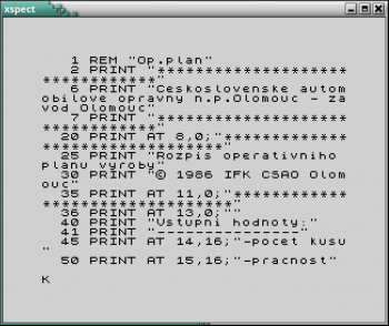 ...psaný v BASICu