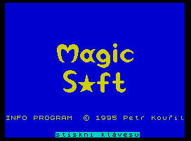 InfoProg - úvodní obrazovka